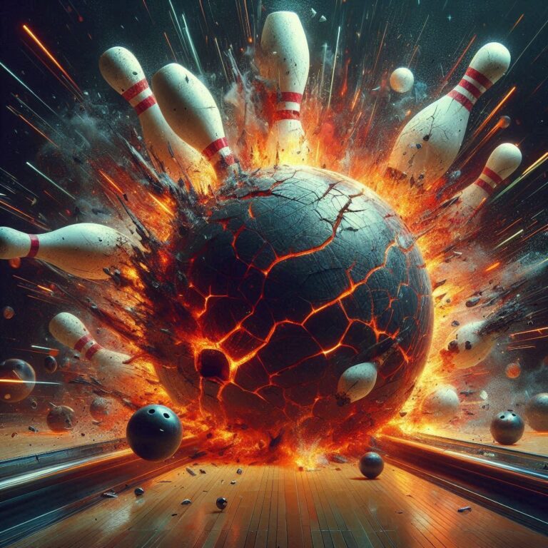 Fiery asymmetric bowling ball exploding
